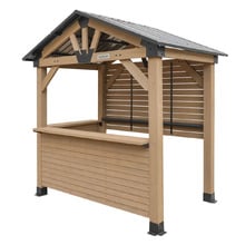 Igor Cedar Wood Add-On Gazebo Bar